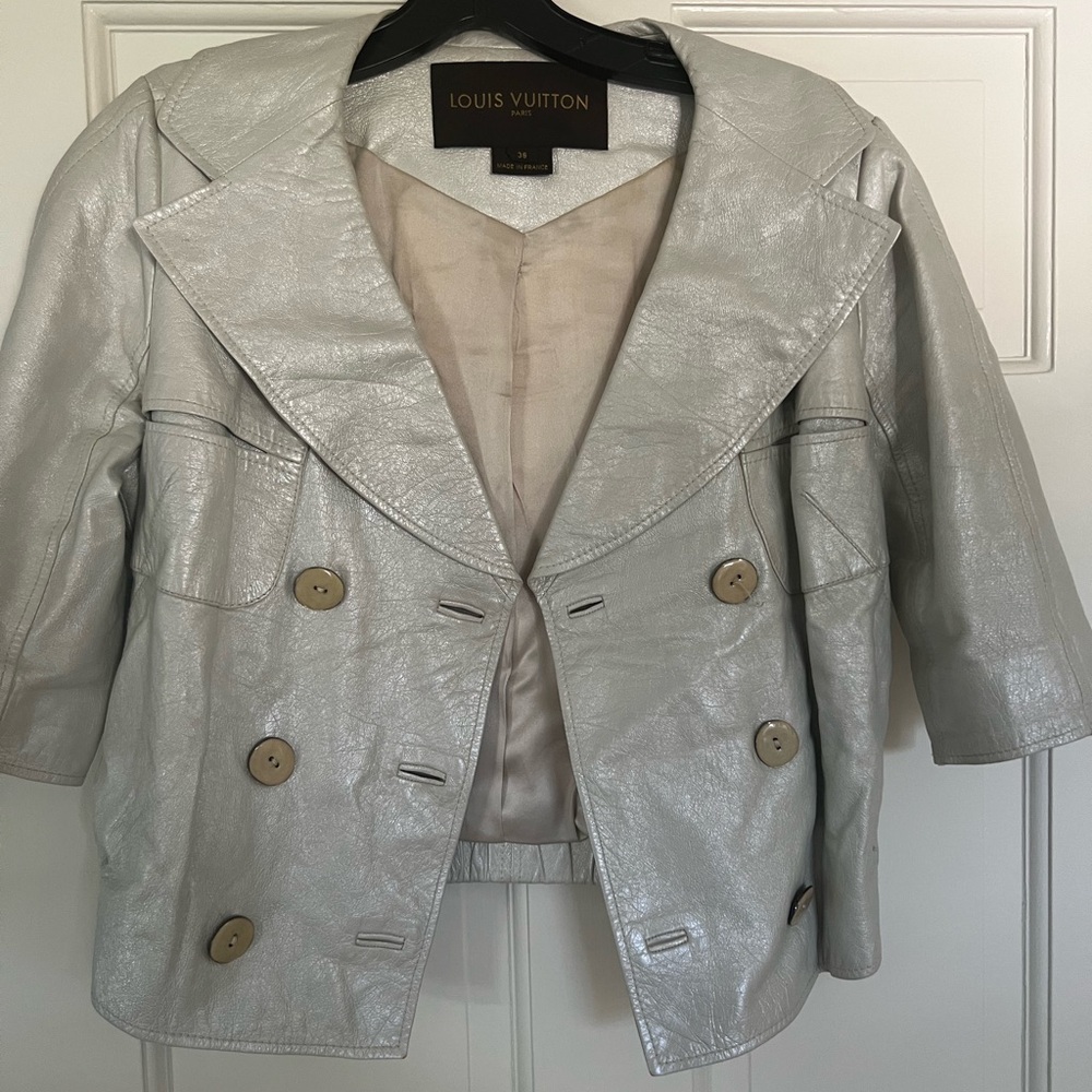 Louis Vuitton Metallic Silver Blazer